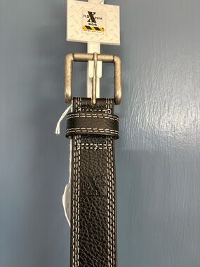 HD Xtreme Work Black Men's Leather Work Belt Size 34